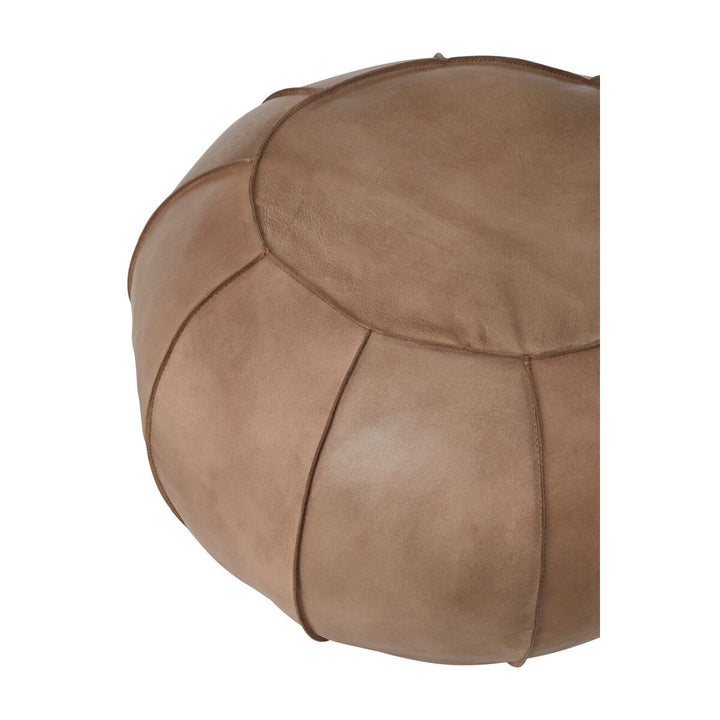 Buffalo Leather Pouffe - Grey Premier 2