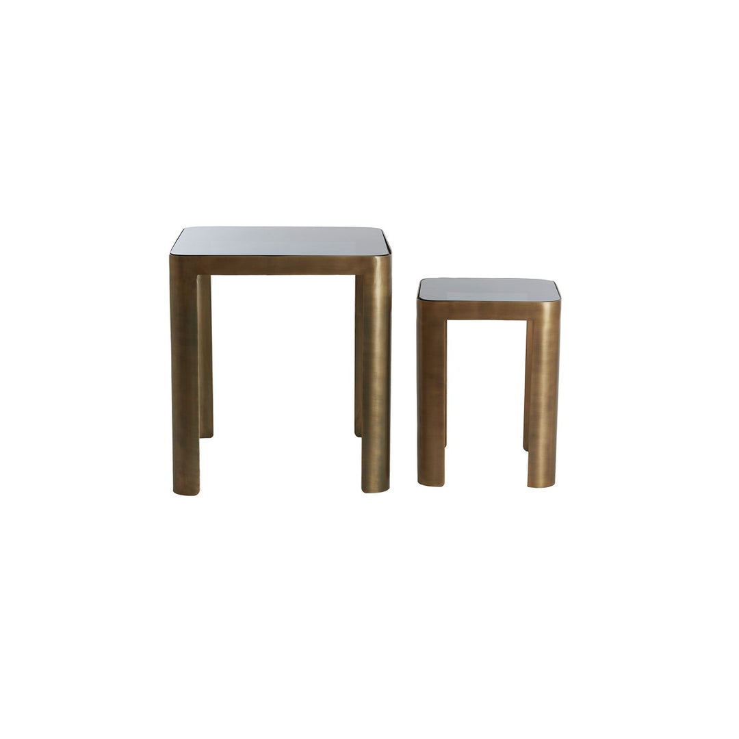 Oxe Set of 2 Side Tables - Antique Bronze Light & Living 1