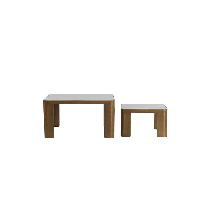 Oxe Set of 2 Square Coffee Tables - Antique Bronze Light & Living 1