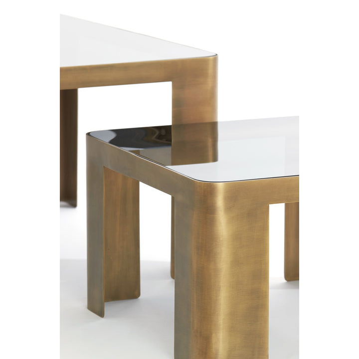 Oxe Set of 2 Square Coffee Tables - Antique Bronze Light & Living 4