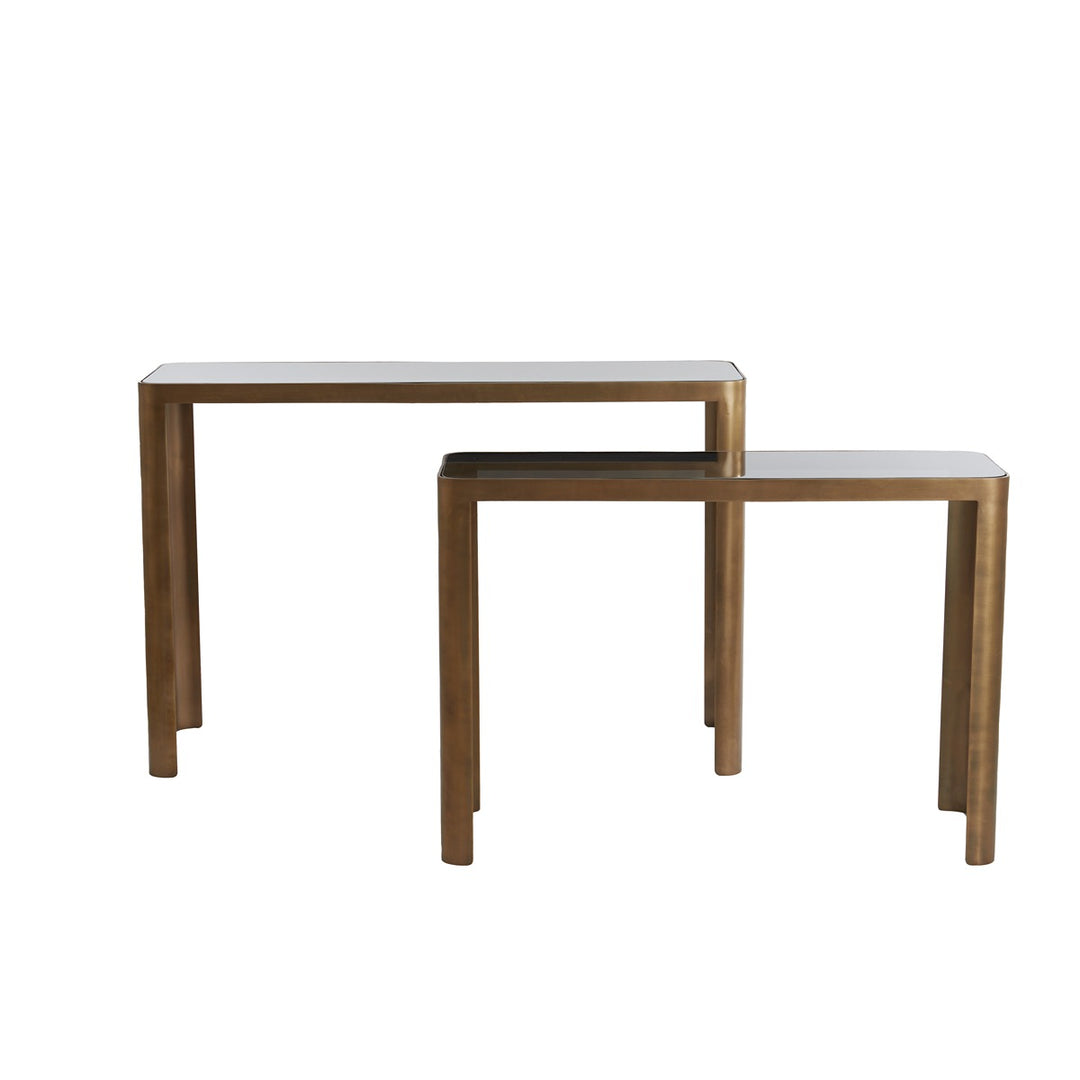 Oxe Set of 2 Console Tables - Antique Bronze Light & Living 1