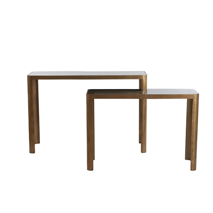 Oxe Set of 2 Console Tables - Antique Bronze Light & Living 1