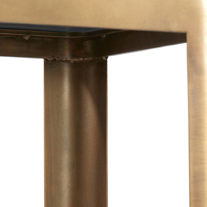 Light & Living Light & Living Set of 2 Oxe Antique Bronze & Smoked Gold Console Tables
