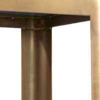 Light & Living Set of 2 Oxe Antique Bronze & Smoked Gold Console Tables