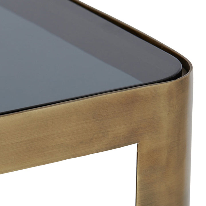 Light & Living Light & Living Set of 2 Oxe Antique Bronze & Smoked Gold Console Tables