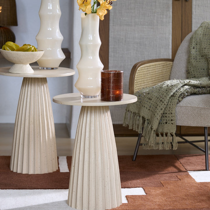 Veglia Tall Side Table - Sand Light & Living 3