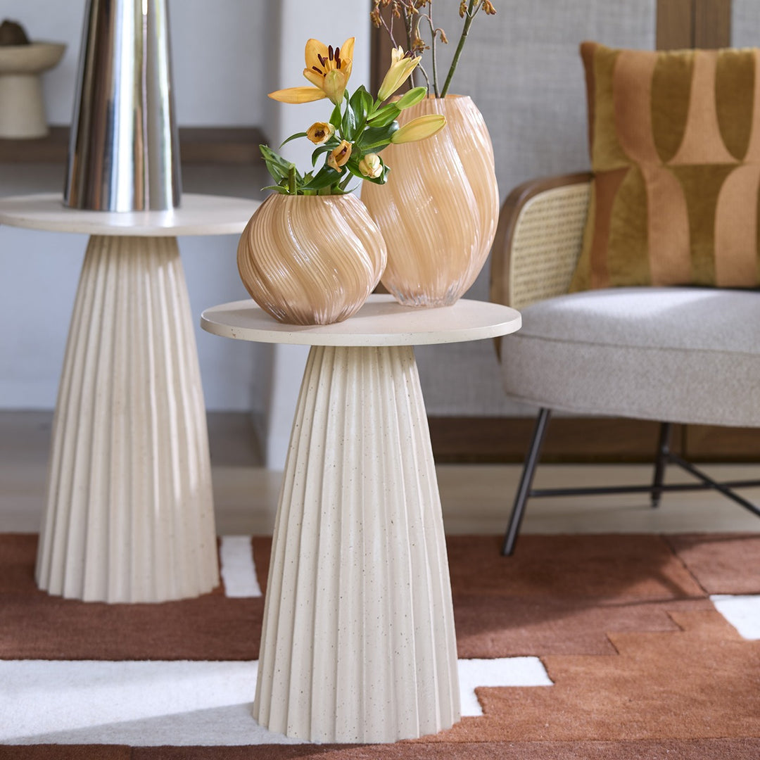 Veglia Tall Side Table - Sand Light & Living 2