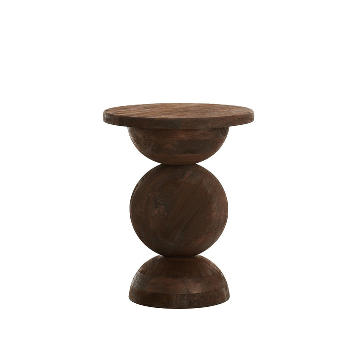 Mirto Wooden Side Table - Dark Brown Light & Living 1