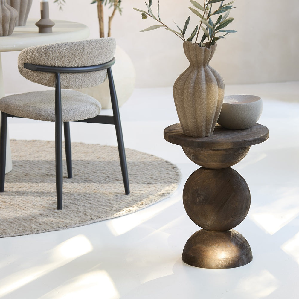 Mirto Wooden Side Table - Dark Brown Light & Living 2