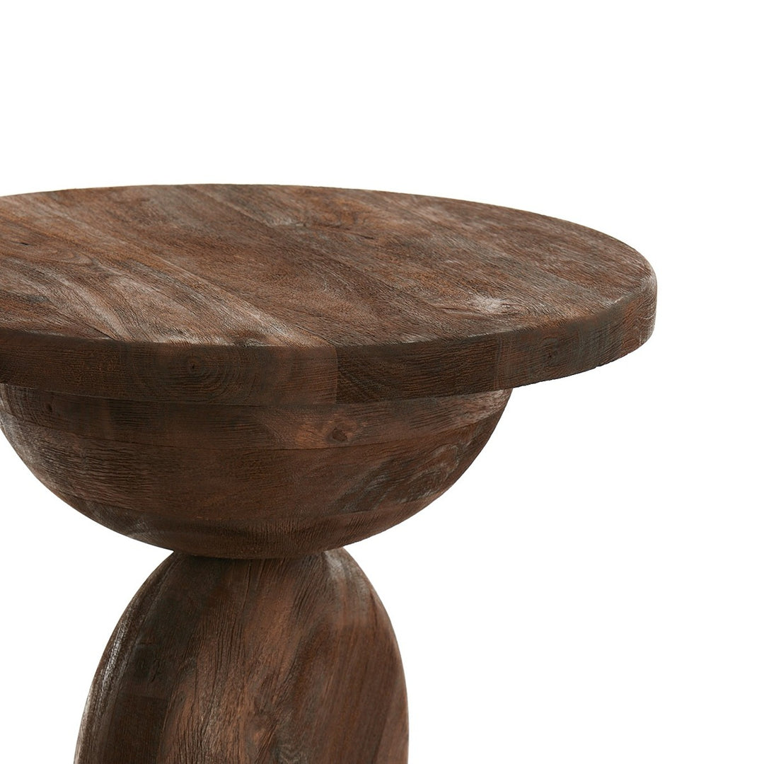 Mirto Wooden Side Table - Dark Brown Light & Living 3