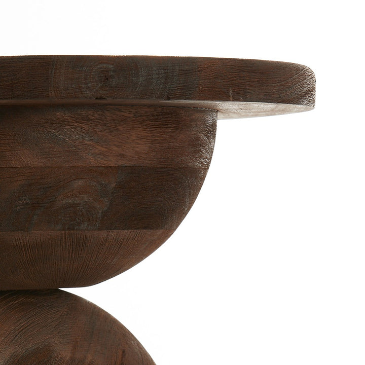 Mirto Wooden Side Table - Dark Brown Light & Living 6