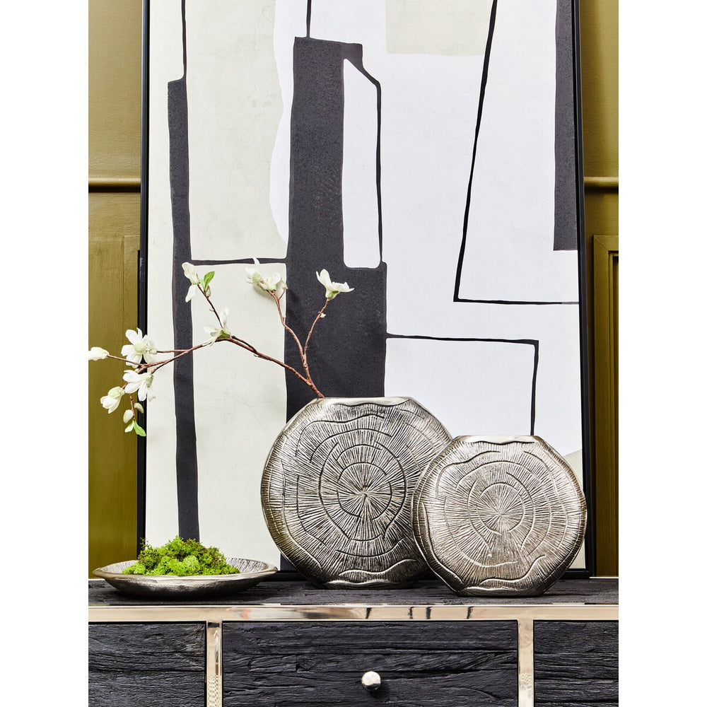 Silva Small Oak Effect Vase - Silver Finish Premier 2