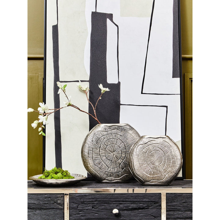 Silva Small Oak Effect Vase - Silver Finish Premier 2