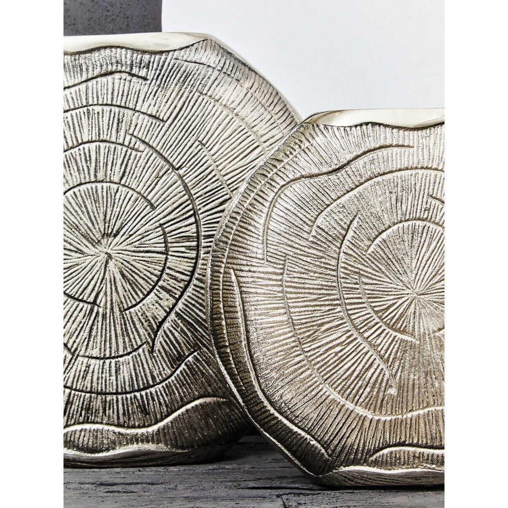 Silva Small Oak Effect Vase - Silver Finish Premier 3