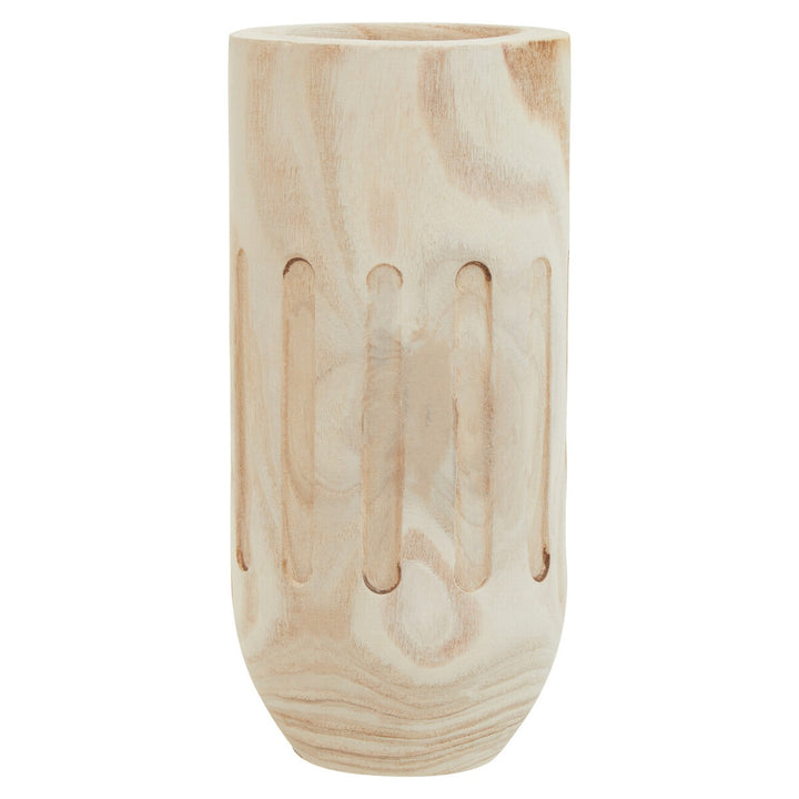 Arlo Engraved Wooden Vase - Natural Premier 5