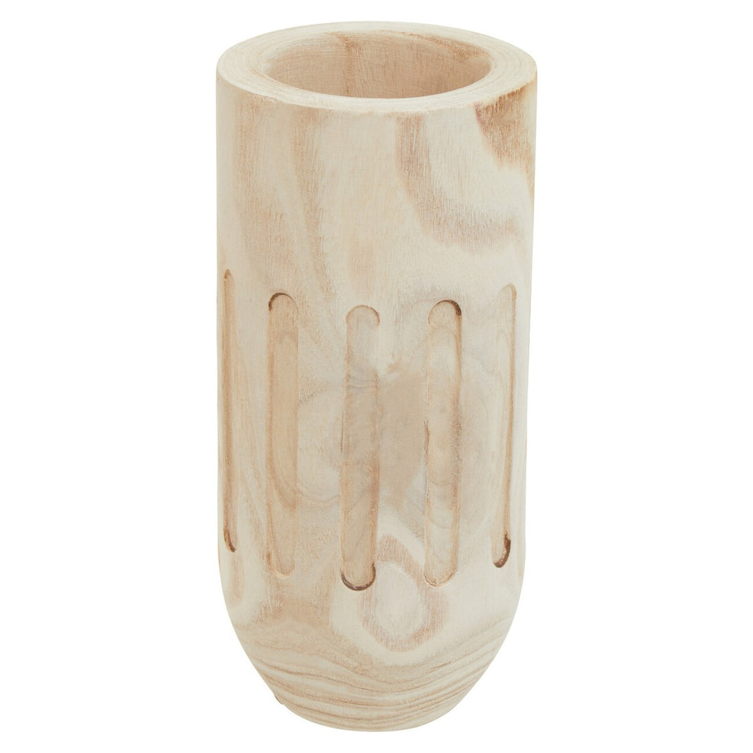 Arlo Engraved Wooden Vase - Natural Premier 1