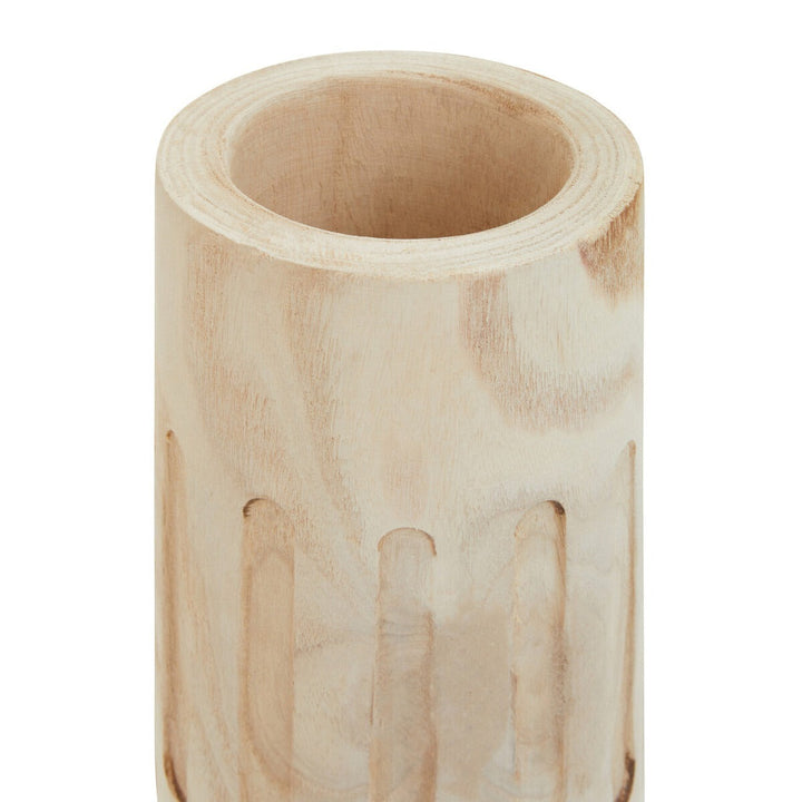 Arlo Engraved Wooden Vase - Natural Premier 3