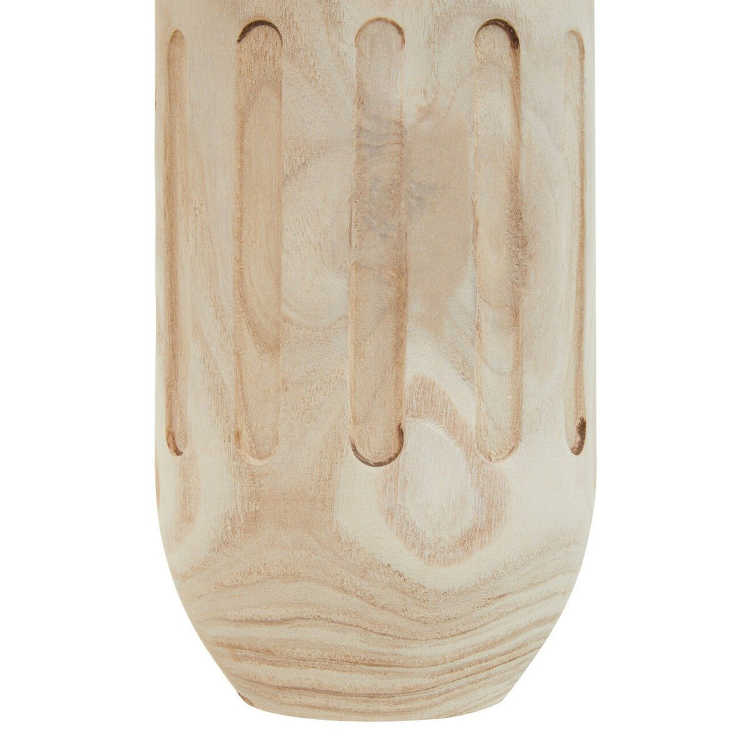 Arlo Engraved Wooden Vase - Natural Premier 4