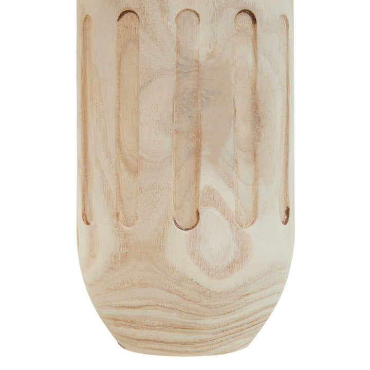 Arlo Engraved Wooden Vase - Natural Premier 4