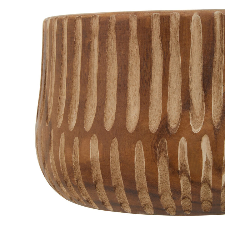 Arlo Large Wooden Planter - Brown & Natural Premier 4