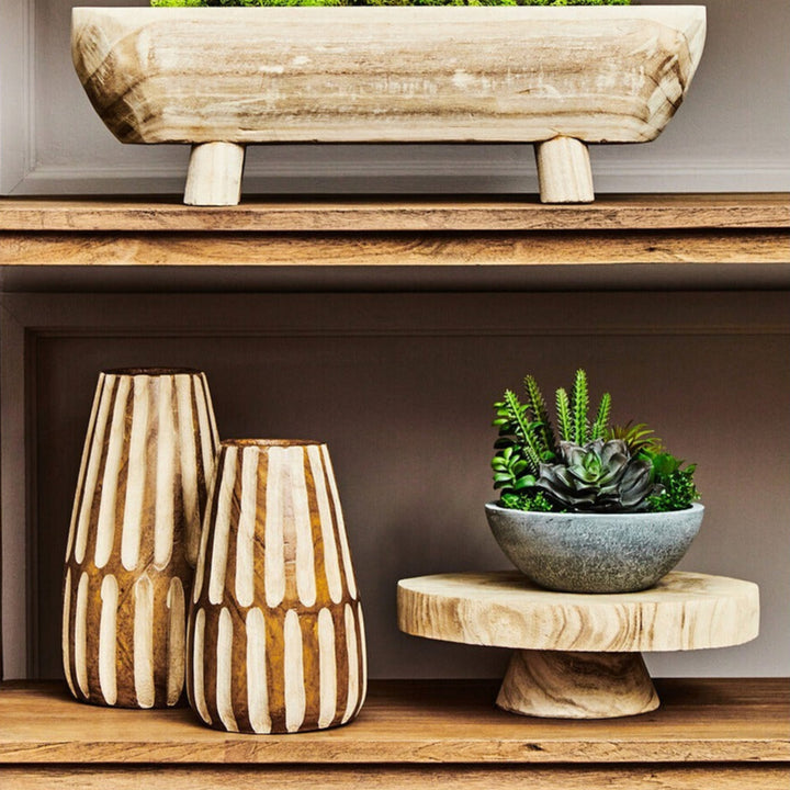 Arlo Large Wooden Engraved Vase Premier 3