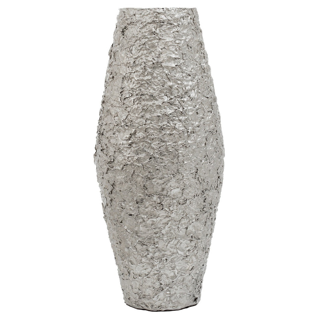 Akola Large Textured Metal Vase - Silver Premier 5