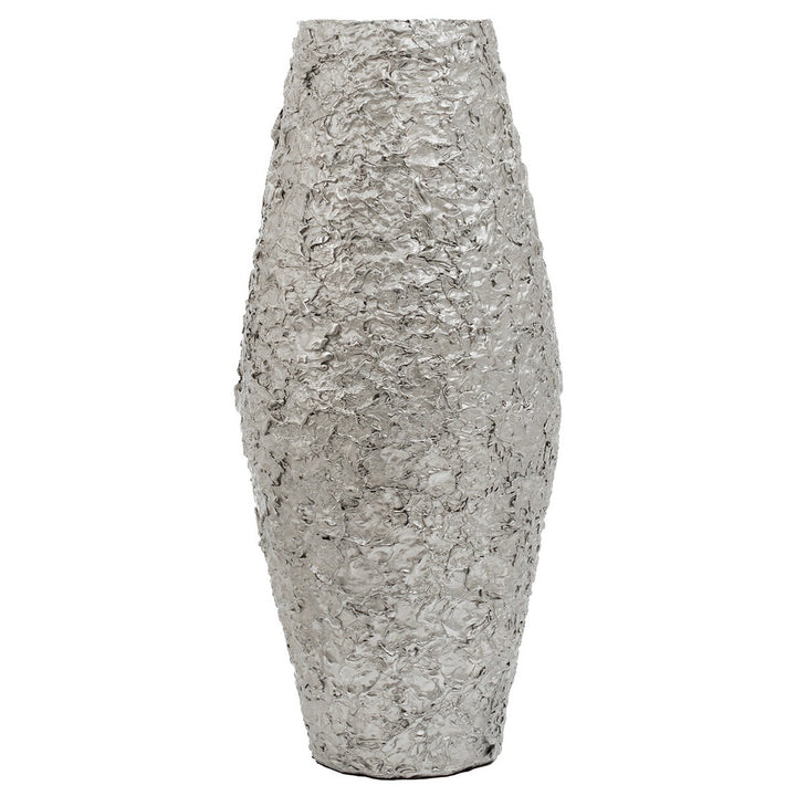 Akola Large Textured Metal Vase - Silver Premier 5