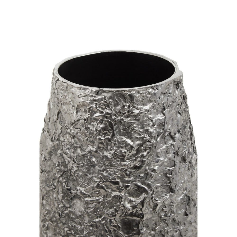 Akola Large Textured Metal Vase - Silver Premier 2