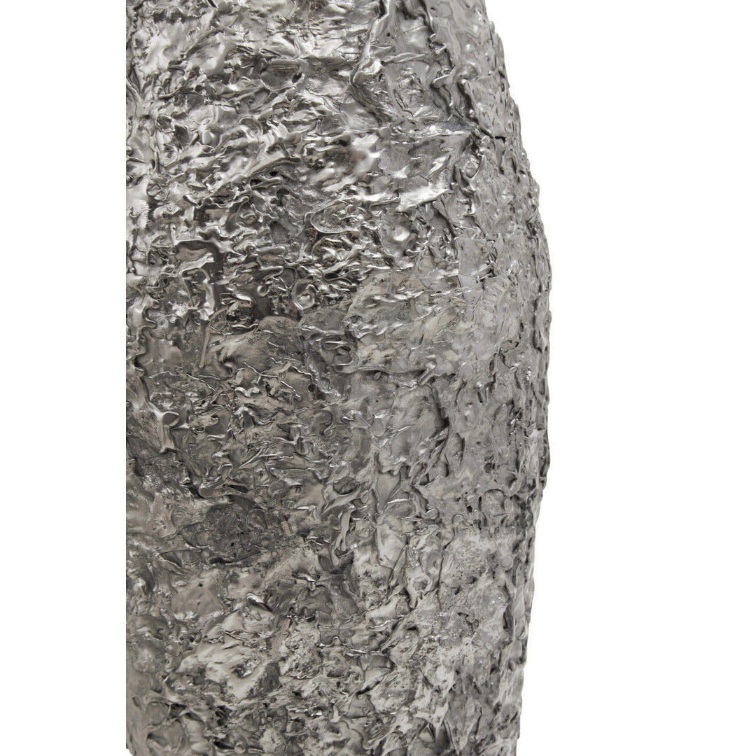 Akola Large Textured Metal Vase - Silver Premier 3