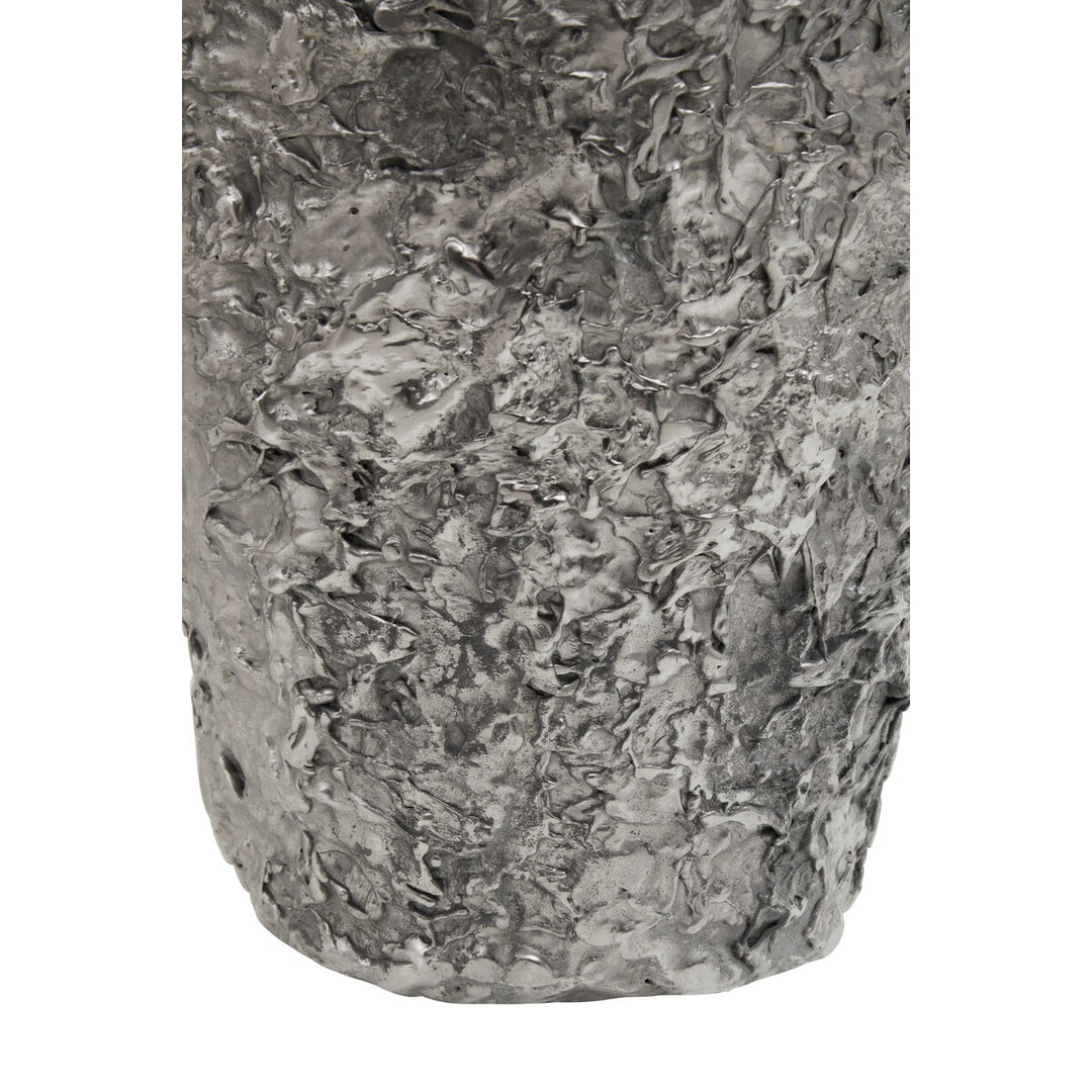 Akola Large Textured Metal Vase - Silver Premier 4