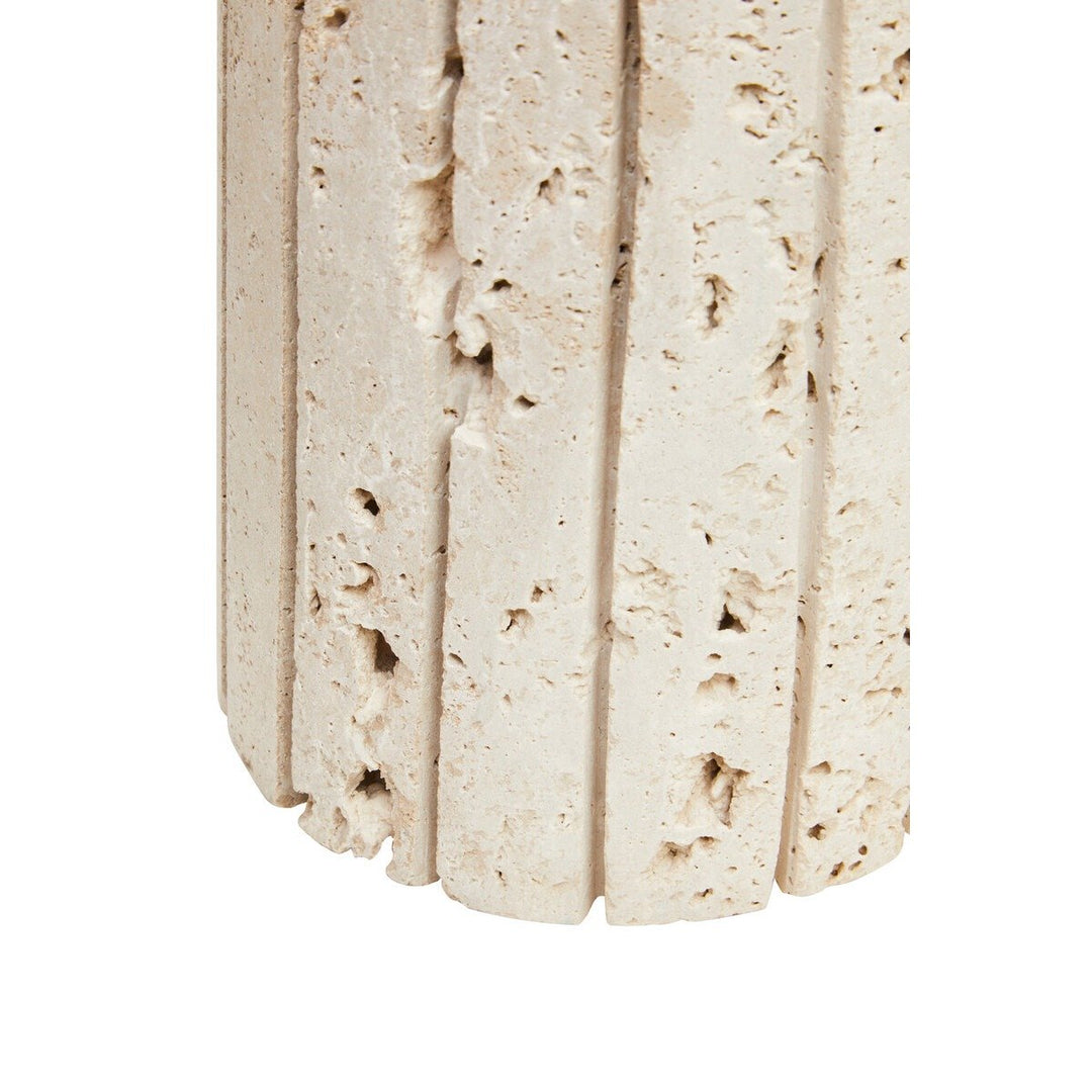 Tibor Ribbed Vase - Travertine Premier 4
