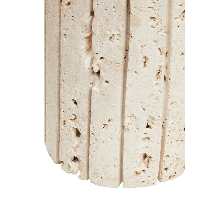 Tibor Ribbed Vase - Travertine Premier 4