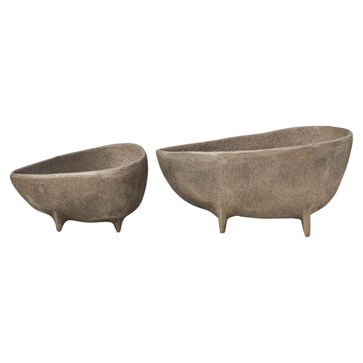 Deriva Set of 2 Textured Bowls - Grey Premier 1