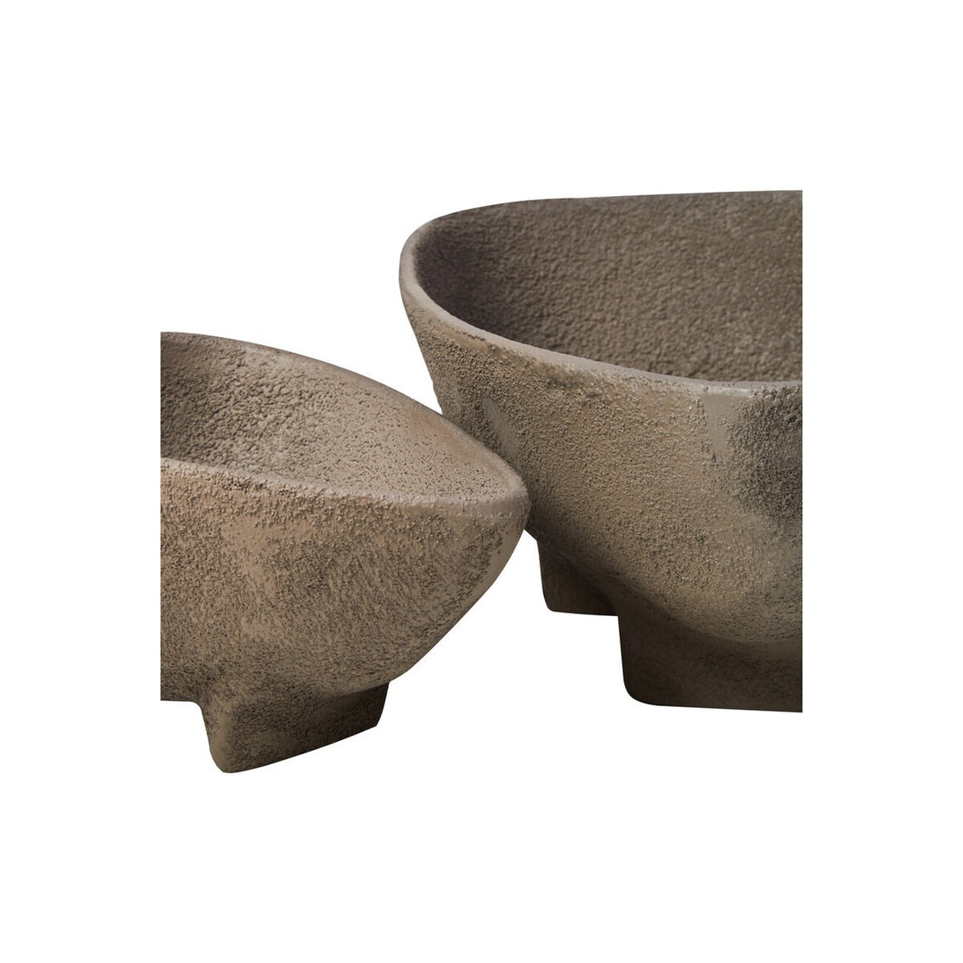 Deriva Set of 2 Textured Bowls - Grey Premier 9