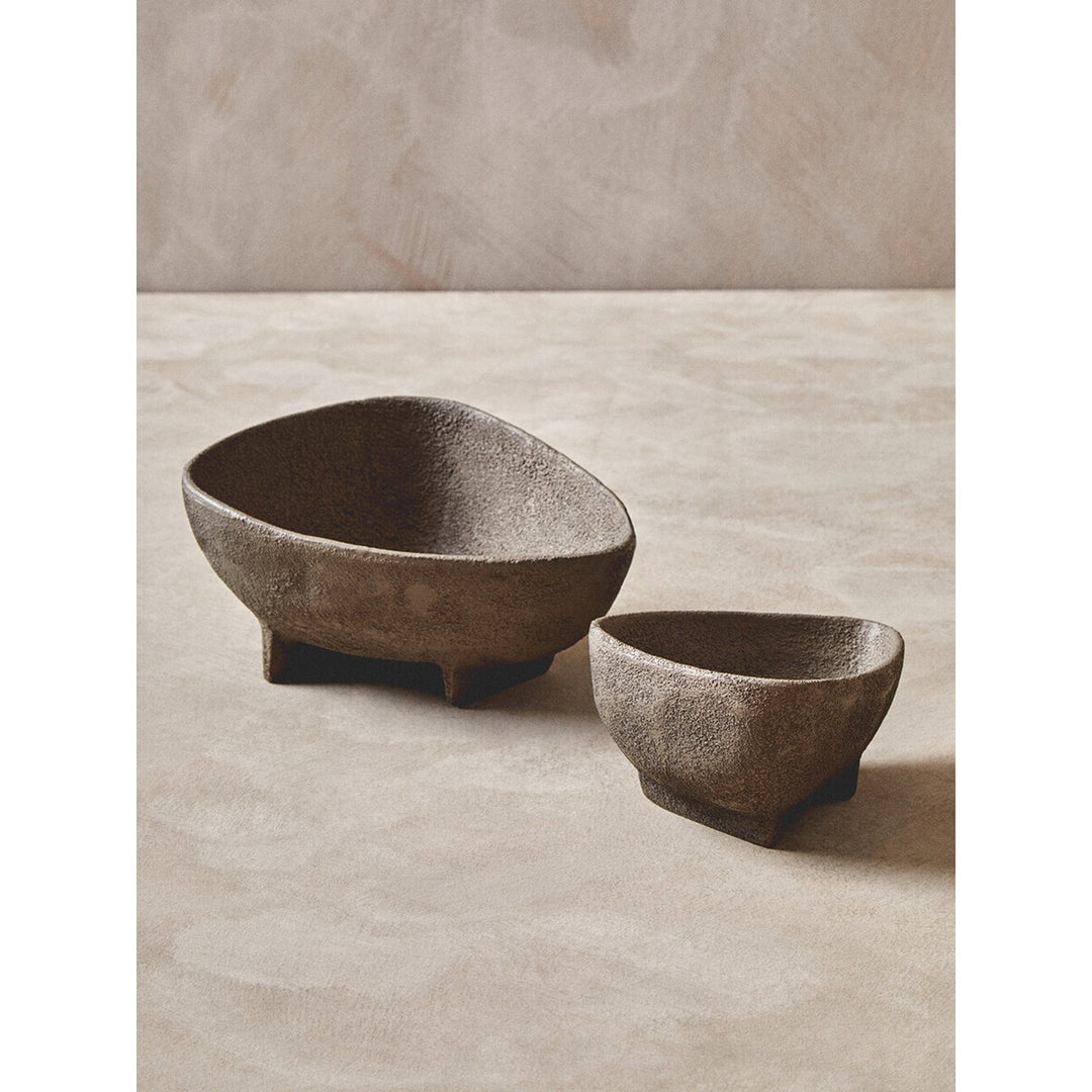 Deriva Set of 2 Textured Bowls - Grey Premier 5
