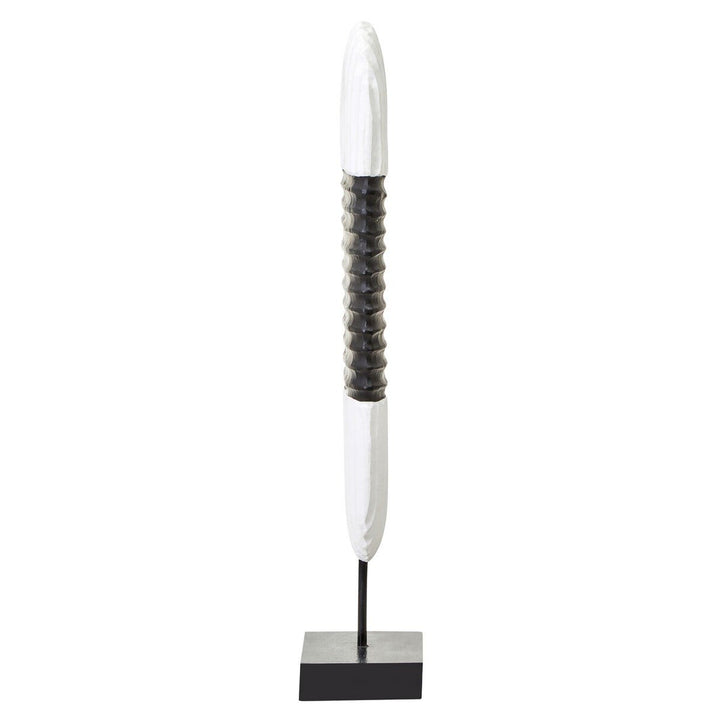 Fidel Oblong Sculpture - Black & White Mango Wood Premier 5