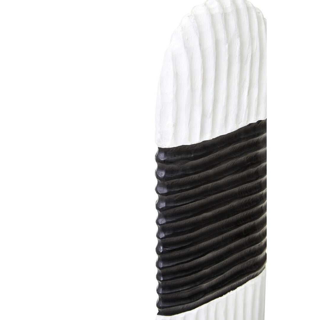 Fidel Oblong Sculpture - Black & White Mango Wood Premier 6
