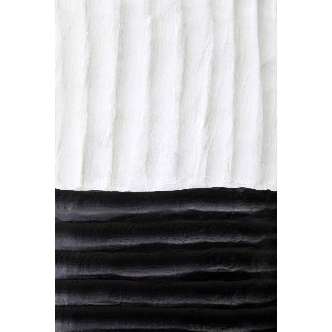 Fidel Oblong Sculpture - Black & White Mango Wood Premier 7