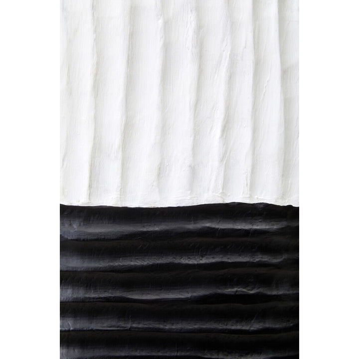 Fidel Oblong Sculpture - Black & White Mango Wood Premier 7