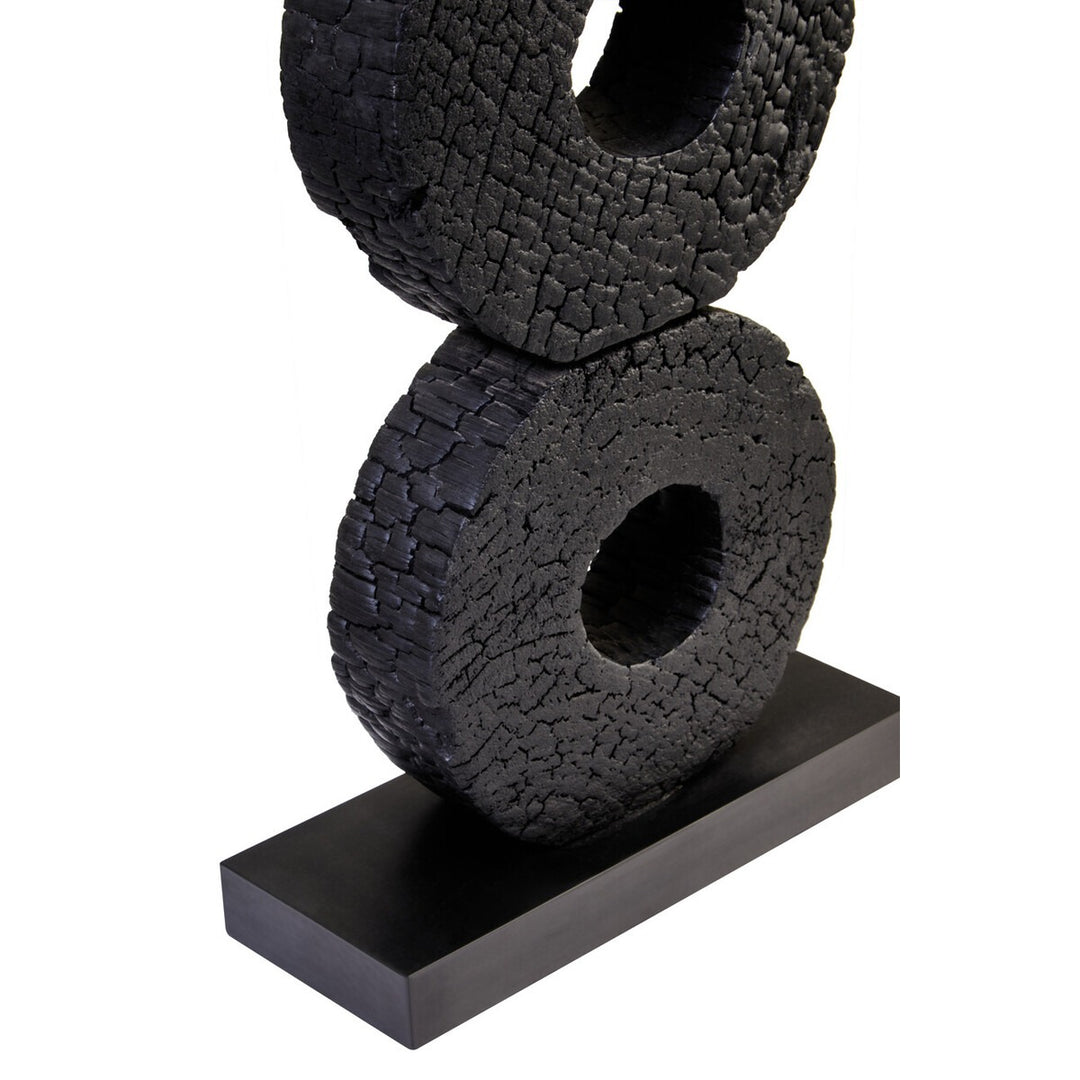 Fidel Large Charred Log Candle Holder - Black Mango Wood Premier 6