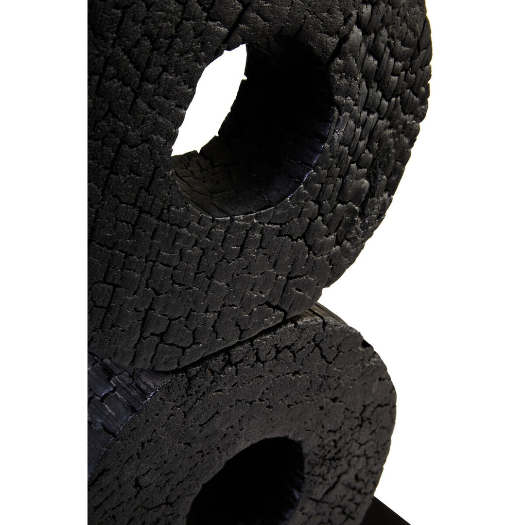 Fidel Large Charred Log Candle Holder - Black Mango Wood Premier 7