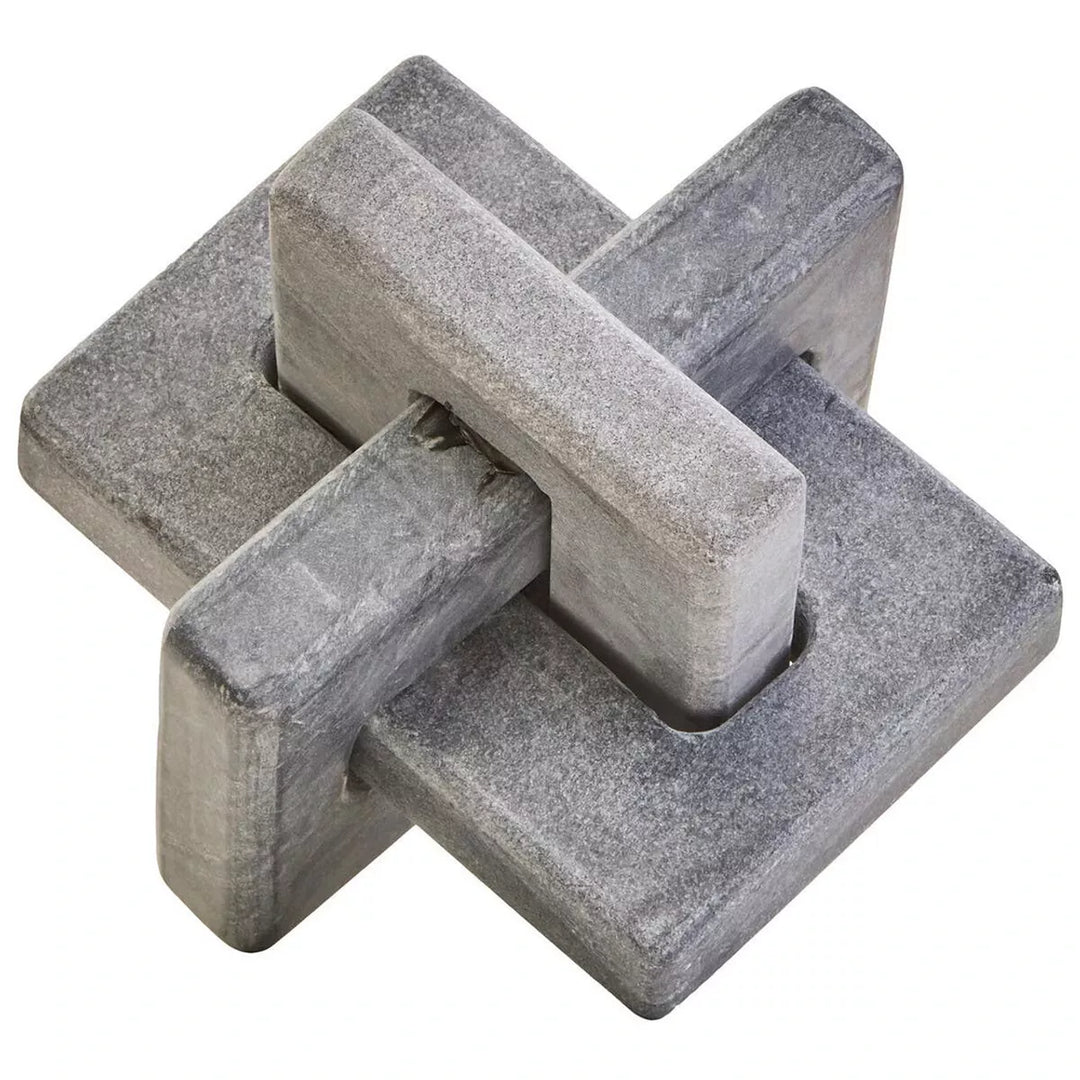 Nason Grey Marble Knot Sculpture Decorative Sculpture