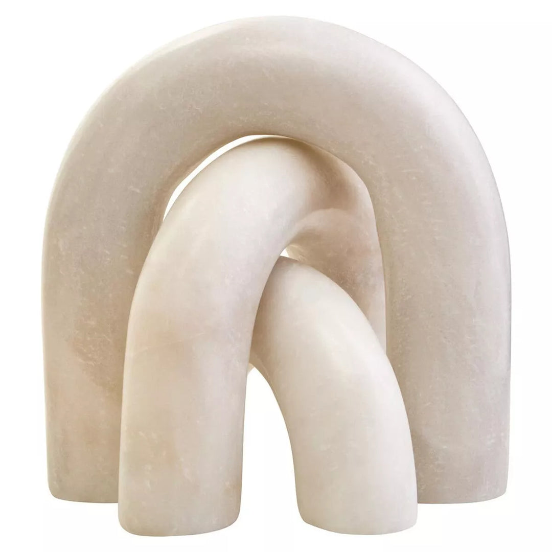 Nason White Marble Three Arch Decorative Sculpture