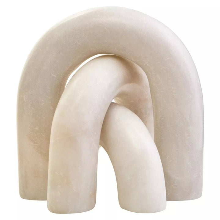 Nason White Marble Three Arch Decorative Sculpture