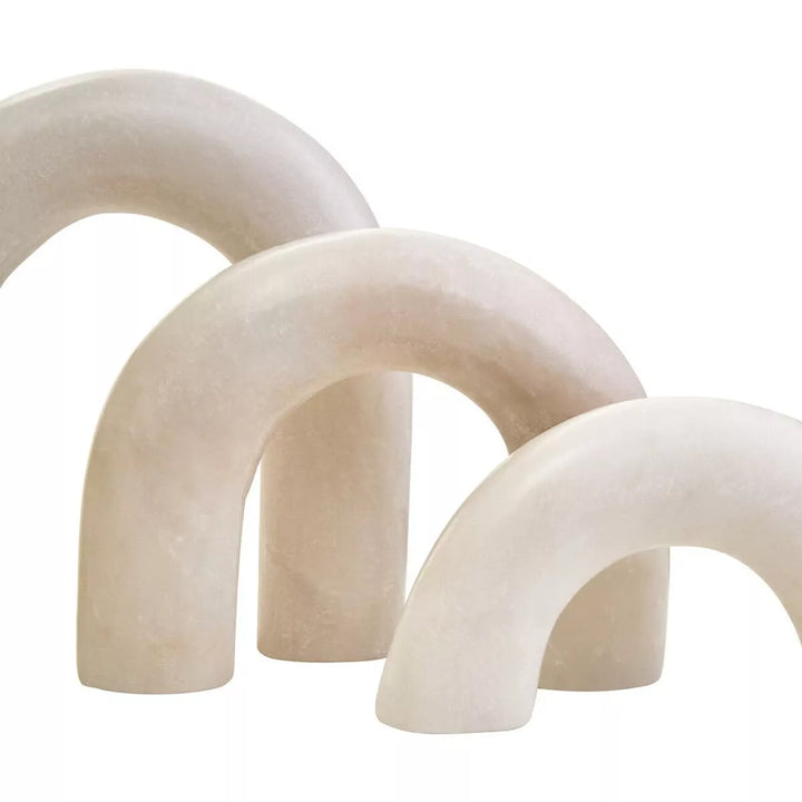 Nason White Marble Three Arch Decorative Sculpture