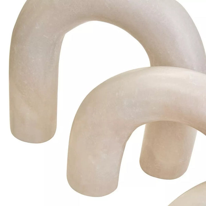Nason White Marble Three Arch Decorative Sculpture