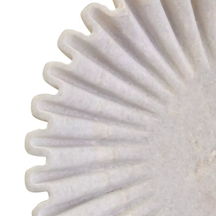 Savio Fluted Marble Bowl - White