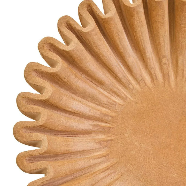 Savio Fluted Marble Bowl - Ochre