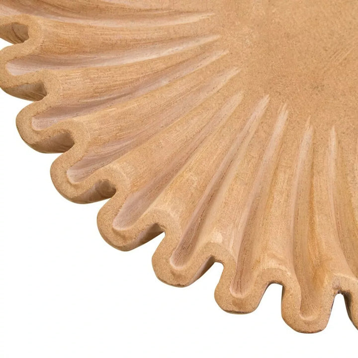 Savio Fluted Marble Bowl - Ochre