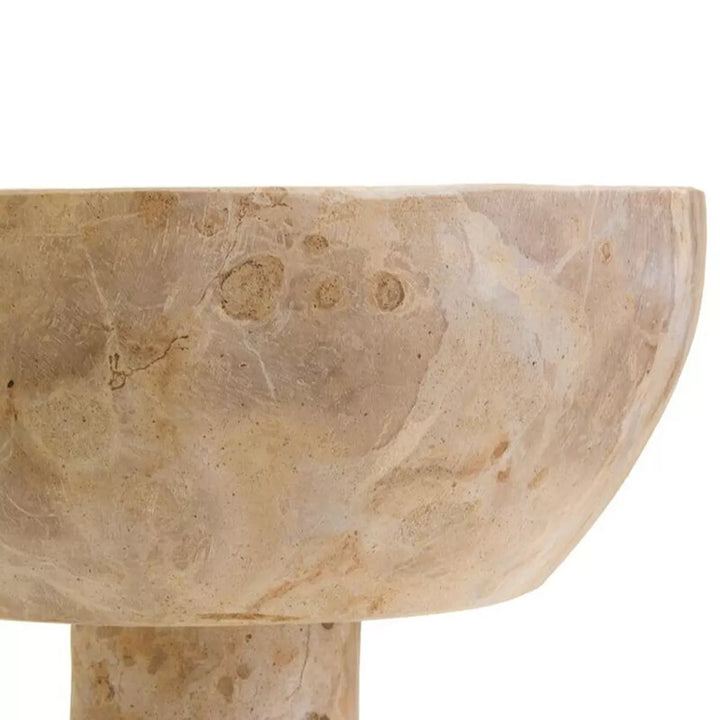 Santino Chocolate Marble Pedestal Bowl